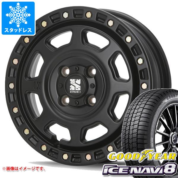 【タイヤ交換対象】ハスラー用 スタッドレス グッドイヤー アイスナビ8 165/60R15 77Q MLJ エクストリームJ XJ07 タイヤホイール4本セット