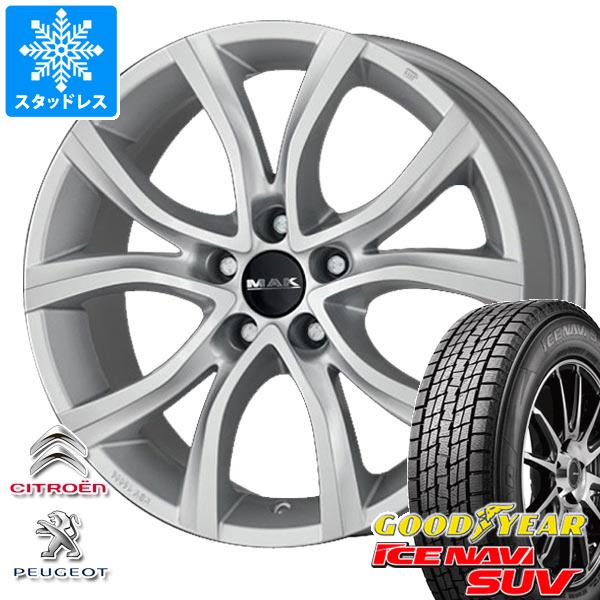 【タイヤ交換対象】シトロエン C5エアクロス C84系用 スタッドレス グッドイヤー アイスナビ SUV 235/55R18 100Q MAK アンチバス タイヤホイール4本セット