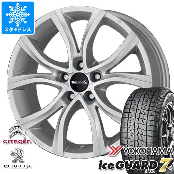 【タイヤ交換対象】プジョー 1007用 スタッドレス ヨコハマ アイスガードセブン iG70 185/60R15 84Q MAK アンチバス タイヤホイール4本セット