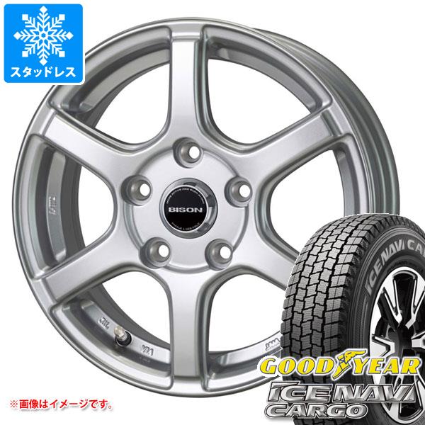 【タイヤ交換対象】タウンエース バン 400系前期用 スタッドレス グッドイヤー アイスナビカーゴ 165/80R13 90/88N (165R13 6PR相当) バイソン BN-04 タイヤホイール4本セット