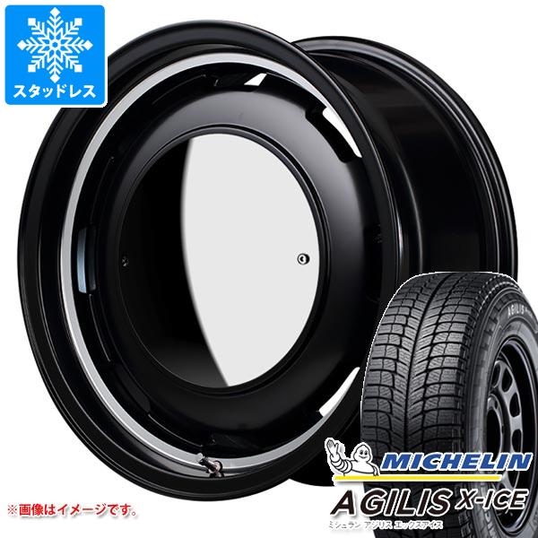 【タイヤ交換対象】ハイエース 200系用 2024年製 スタッドレス ミシュラン アジリス エックスアイス 195/80R15LT 107/105R ガルシア シスコムーン タイヤホイール4本セット