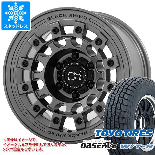 【タイヤ交換対象】5本セット ジープ ラングラー JK/JL系用 スタッドレス トーヨー オブザーブ WTR LT265/70R17 112/109Q ブラックライノ フジ タイヤホイール5本セット