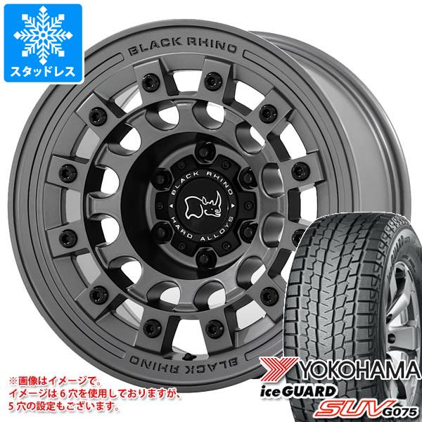 【タイヤ交換対象】ジープ ラングラー JK/JL系用 スタッドレス ヨコハマ アイスガード SUV G075 LT285/70R17 121/118Q ブラックライノ フジ タイヤホイール4本セット