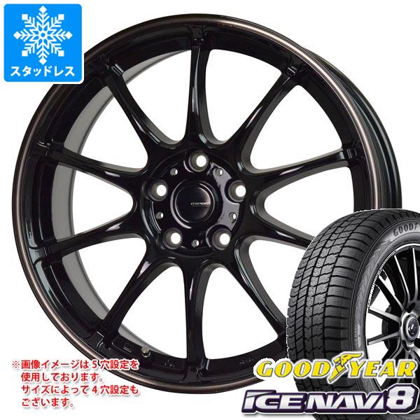 【タイヤ交換対象】スタッドレスタイヤ グッドイヤー アイスナビ8 215/60R17 96Q ＆ ジースピード P-07 7.0-17 タイヤホイール4本セット215/60-17 GOODYEAR ICE NAVI 8