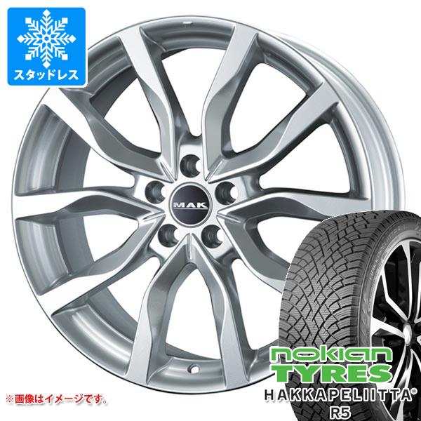 【タイヤ交換対象】ジャガー Eペース DF系用 スタッドレス ノキアン ハッカペリッタ R5 SUV 235/60R18 107R XL MAK ハイランズ タイヤホイール4本セット