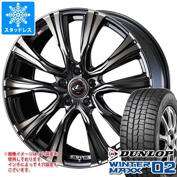 【タイヤ交換対象】プリウス 60系用 スタッドレス ダンロップ ウインターマックス02 WM02 195/60R17 90Q レオニス VR タイヤホイール4本セット