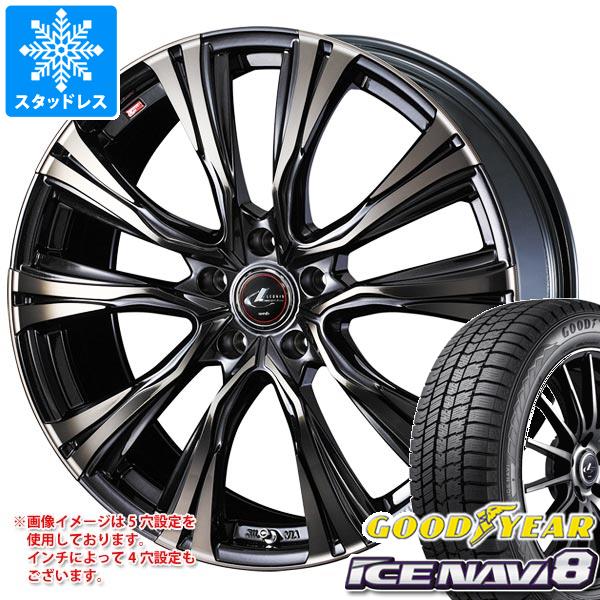【タイヤ交換対象】スタッドレスタイヤ グッドイヤー アイスナビ8 225/45R17 91Q ＆ レオニス VR 7.0-17 タイヤホイール4本セット225/45-17 GOODYEAR ICE NAVI 8