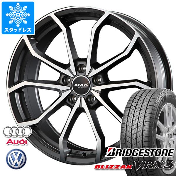 【タイヤ交換対象】VW パサート 新型3C系用 スタッドレス ブリヂストン ブリザック VRX3 235/45R18 94Q MAK レーベFF タイヤホイール4本セット