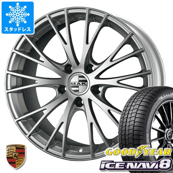 【タイヤ交換対象】ポルシェ パナメーラ用 スタッドレス グッドイヤー アイスナビ8 245/50R18 104Q XL MAK レネン タイヤホイール4本セット