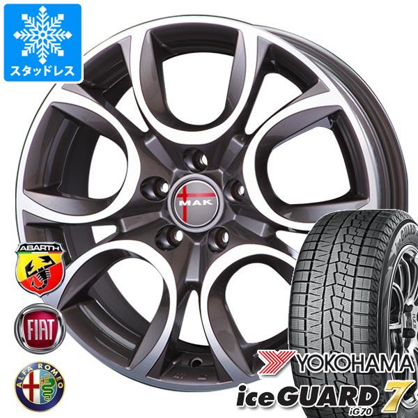【タイヤ交換対象】アルファロメオ MiTo用 2025年製 スタッドレス ヨコハマ アイスガードセブン iG70 195/55R16 87Q MAK トリノ タイヤホイール4本セット