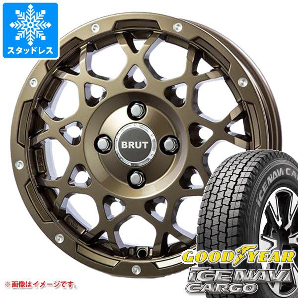 【タイヤ交換対象】NV200バネット M20用 スタッドレス グッドイヤー アイスナビカーゴ 165/80R14 97/95N (165R14 8PR相当) ブルート BR-55 タイヤホイール4本セット