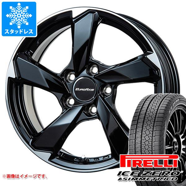 【タイヤ交換対象】アウディ Q3 F3系用 スタッドレス ピレリ アイスゼロアシンメトリコ 235/55R18 104H XL ユーロアクシス クロスエッジ タイヤホイール4本セット