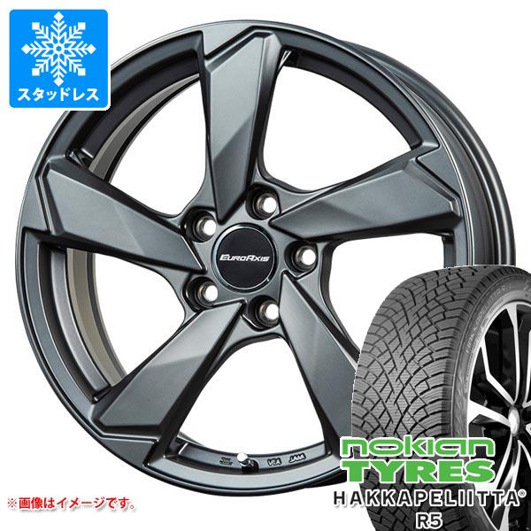 【タイヤ交換対象】アウディ Q3 F3系用 スタッドレス ノキアン ハッカペリッタ R5 SUV 225/60R17 103R XL ユーロアクシス クロスエッジ タイヤホイール4本セット