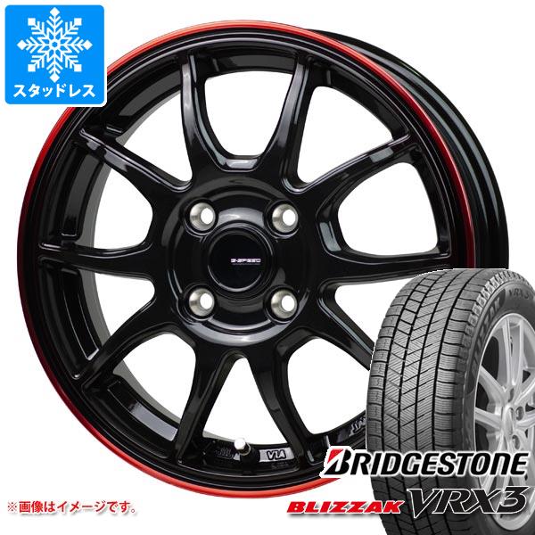 【タイヤ交換対象】スタッドレスタイヤ ブリヂストン ブリザック VRX3 155/70R12 73Q ＆ ジースピード P-06 3.5-12 タイヤホイール4本セット155/70-12 BRIDGESTONE BLIZZAK VRX3