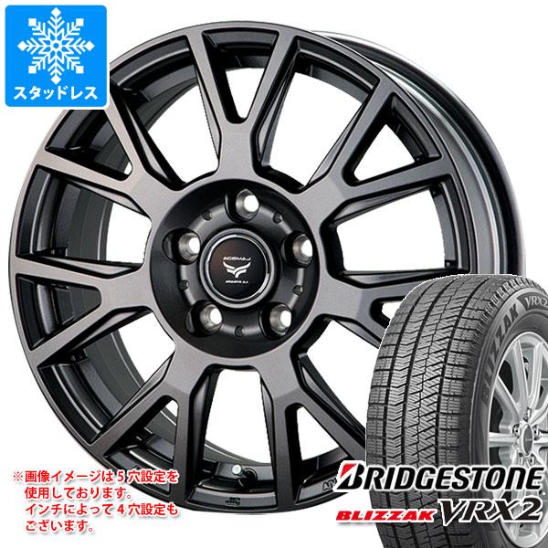 【タイヤ交換対象】スタッドレスタイヤ ブリヂストン ブリザック VRX2 155/70R13 75Q ＆ ラ・ストラーダ ティラード ラムダ 4.0-13 タイヤホイール4本セット155/70-13 BRIDGESTONE BLIZZAK VRX2