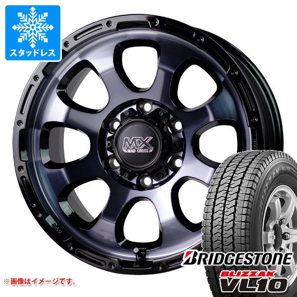 【タイヤ交換対象】ハイエース 200系用 スタッドレス ブリヂストン ブリザック VL10 195/80R15 107/105N マッドクロスグレイス タイヤホイール4本セット