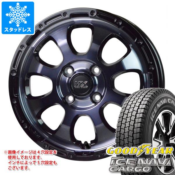 【タイヤ交換対象】ハイゼットカーゴ S320系用 スタッドレス グッドイヤー アイスナビカーゴ 145/80R12 80/78N (145R12 6PR相当) マッドクロスグレイス タイヤホイール4本セット