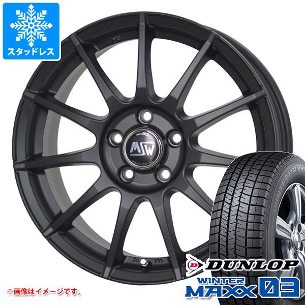 【タイヤ交換対象】アルファロメオ MiTo用 スタッドレス ダンロップ ウインターマックス03 WM03 195/60R15 88Q OZ MSW 85-2 タイヤホイール4本セット