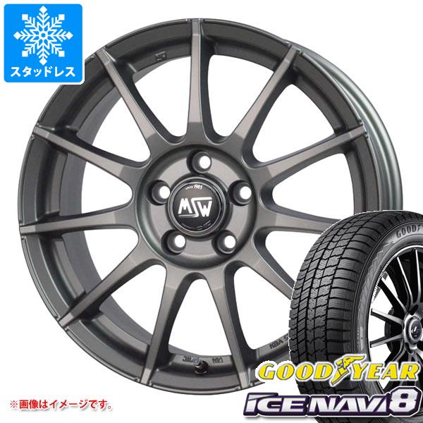 【タイヤ交換対象】アウディ A3 8P系用 スタッドレス グッドイヤー アイスナビ8 225/45R17 91Q OZ MSW 85-2 タイヤホイール4本セット