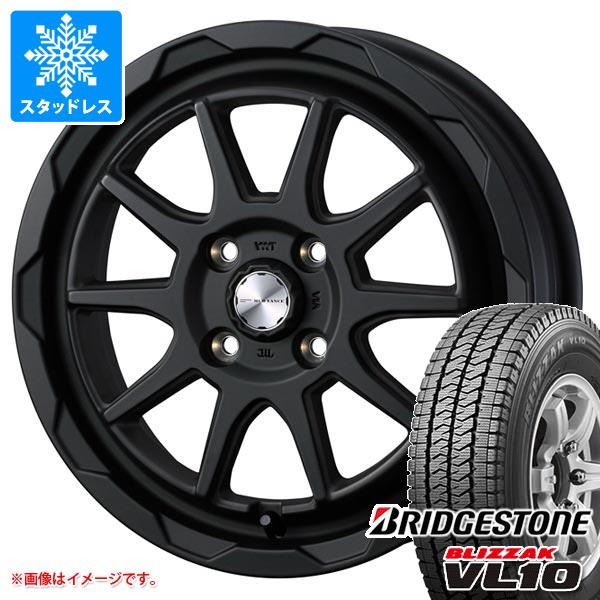 【タイヤ交換対象】ハイゼットトラック S500系用 スタッドレス ブリヂストン ブリザック VL10 145/80R12 80/78N (145R12 6PR相当) マッドヴァンス06 タイヤホイール4本セット