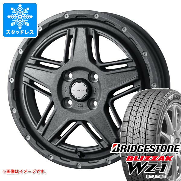 【タイヤ交換対象】ダイハツ アトレーワゴン S300系用 2025年製 スタッドレス ブリヂストン ブリザック WZ-1 165/65R14 79Q マッドヴァンス07 タイヤホイール4本セット