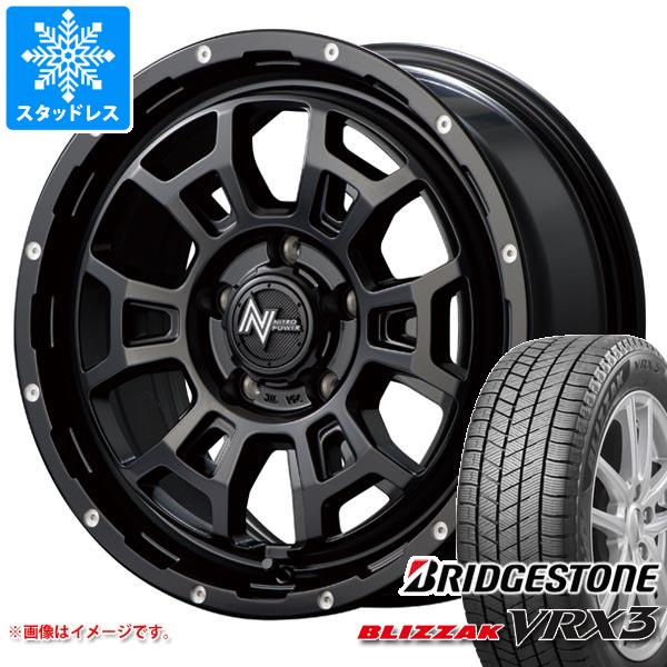 【タイヤ交換対象】エクリプスクロス GK系用 2025年製 スタッドレス ブリヂストン ブリザック VRX3 225/65R17 102Q ナイトロパワー H6 スラッグ タイヤホイール4本セット