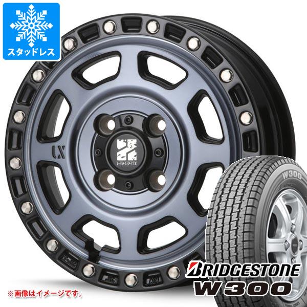 【タイヤ交換対象】キャリイ DA16T用 2025年製 スタッドレス ブリヂストン W300 145/80R12 80/78N (145R12 6PR相当) MLJ エクストリームJ XJ07 タイヤホイール4本セット