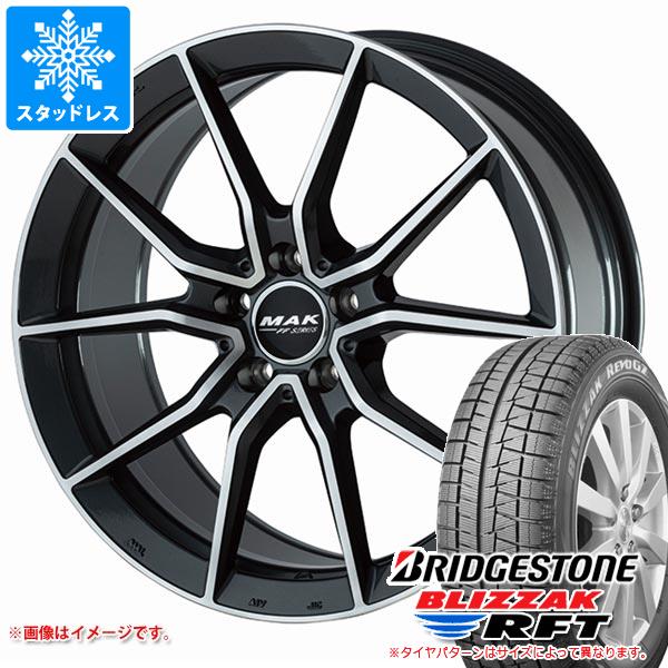 【タイヤ交換対象】メルセデスベンツ W206 Cクラス用 スタッドレス ブリヂストン ブリザック RFT 225/45RF18 95Q XL ランフラット MAK アルジェントエフエフ タイヤホイール4本セット