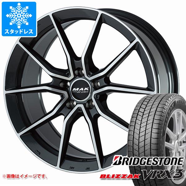 【タイヤ交換対象】メルセデスベンツ W205 C43 C450 AMG用 スタッドレス ブリヂストン ブリザック VRX3 225/45R18 91Q MAK アルジェントエフエフ タイヤホイール4本セット