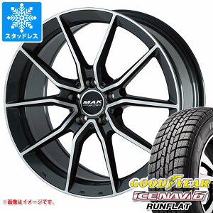 【タイヤ交換対象】メルセデスベンツ W206 AMG C43用 スタッドレス グッドイヤー アイスナビ6 ランフラット 245/45RF18 96Q ランフラット MAK アルジェントエフエフ タイヤホイール4本セット