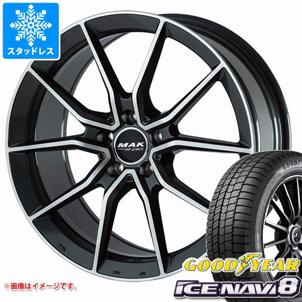 【タイヤ交換対象】メルセデスベンツ C238 Eクラスクーペ用 スタッドレス グッドイヤー アイスナビ8 245/45R18 100Q XL MAK アルジェントエフエフ タイヤホイール4本セット