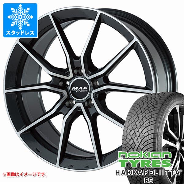 【タイヤ交換対象】メルセデスベンツ X247 GLBクラス用 スタッドレス ノキアン ハッカペリッタ R5 SUV 235/55R18 104R XL MAK アルジェントエフエフ タイヤホイール4本セット