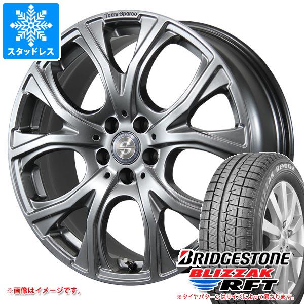 【タイヤ交換対象】メルセデスベンツ X254 GLCクラス用 スタッドレス ブリヂストン ブリザック RFT 235/60R18 103Q ランフラット チームスパルコ ベネージュ タイヤホイール4本セット