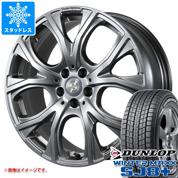 【タイヤ交換対象】プジョー 2008 P24系用 スタッドレス ダンロップ ウインターマックス SJ8 プラス 215/60R17 96Q チームスパルコ ベネージュ タイヤホイール4本セット