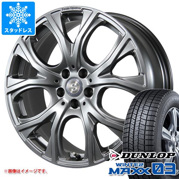 【タイヤ交換対象】アルファロメオ ジュリエッタ用 スタッドレス ダンロップ ウインターマックス03 WM03 225/40R18 92Q XL チームスパルコ ベネージュ タイヤホイール4本セット