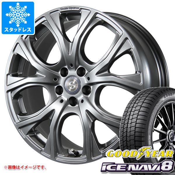 【タイヤ交換対象】ボルボ V60クロスカントリー ZB系用 スタッドレス グッドイヤー アイスナビ8 225/50R18 95Q チームスパルコ ベネージュ タイヤホイール4本セット