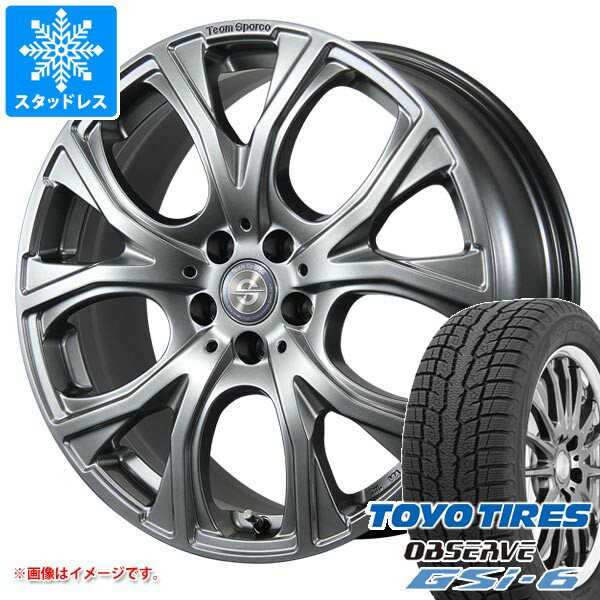 【タイヤ交換対象】BMW U11 X1用 スタッドレス トーヨー オブザーブ GSi-6 225/55R18 98Q チームスパルコ ベネージュ タイヤホイール4本セット