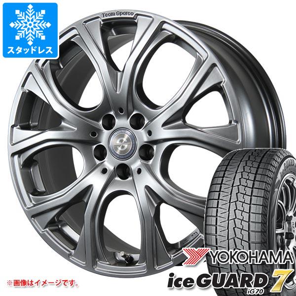 【タイヤ交換対象】メルセデスベンツ W213 Eクラス用 スタッドレス ヨコハマ アイスガードセブン iG70 245/45R18 100Q XL チームスパルコ ベネージュ タイヤホイール4本セット