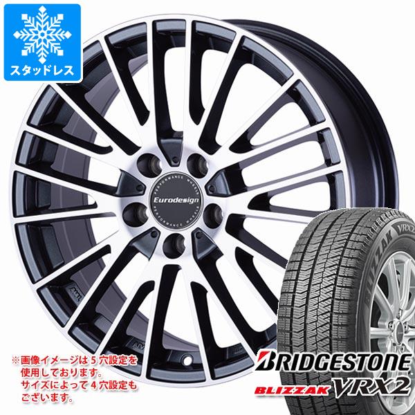 【タイヤ交換対象】アルファロメオ MiTo用 スタッドレス ブリヂストン ブリザック VRX2 215/45R17 87Q ユーロデザイン カルヴァー タイヤホイール4本セット