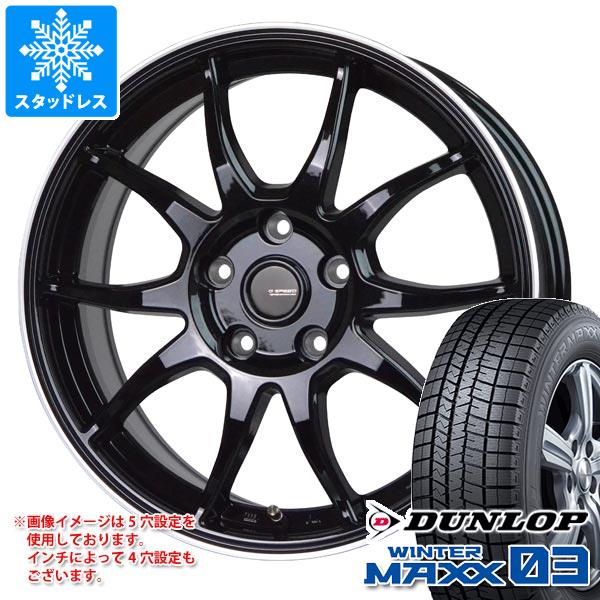 【タイヤ交換対象】スタッドレスタイヤ ダンロップ ウインターマックス03 WM03 225/45R18 91Q ＆ ジースピード P-06 7.5-18 タイヤホイール4本セット225/45-18 DUNLOP WINTER MAXX 03 WM03