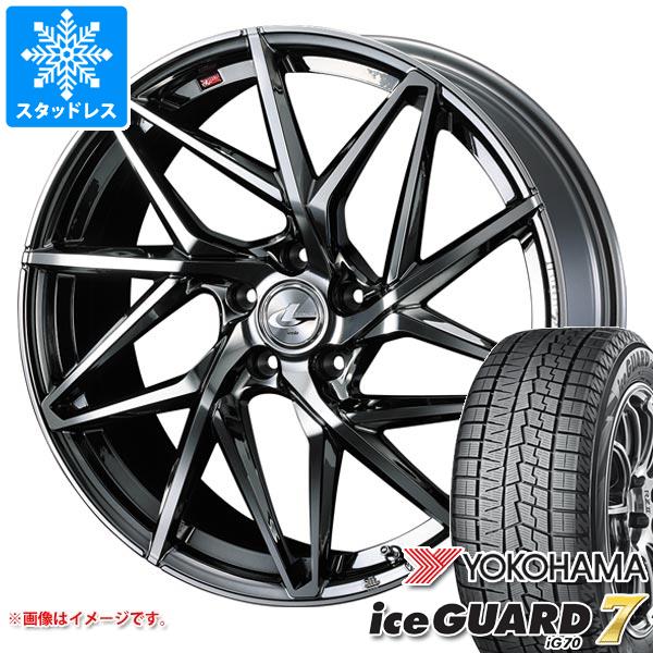 【タイヤ交換対象】プリウス 60系用 スタッドレス ヨコハマ アイスガードセブン iG70 195/60R17 90Q レオニス IT タイヤホイール4本セット