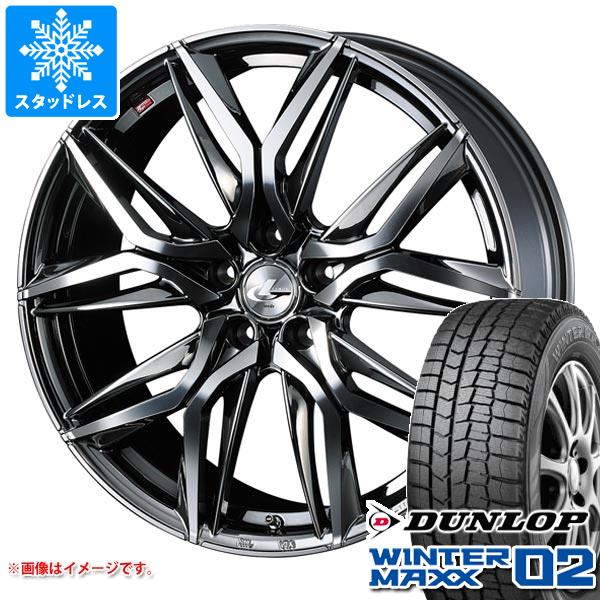 【タイヤ交換対象】プリウス 60系用 スタッドレス ダンロップ ウインターマックス02 WM02 195/60R17 90Q レオニス LM タイヤホイール4本セット