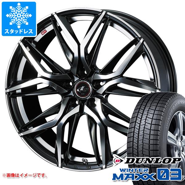 【タイヤ交換対象】スタッドレスタイヤ ダンロップ ウインターマックス03 WM03 175/65R15 84Q ＆ レオニス LM 5.5-15 タイヤホイール4本セット175/65-15 DUNLOP WINTER MAXX 03 WM03