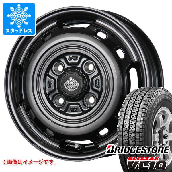 【タイヤ交換対象】エブリイバン DA17V用 スタッドレス ブリヂストン ブリザック VL10 145/80R12 80/78N (145R12 6PR相当) ランドフット XFG タイヤホイール4本セット