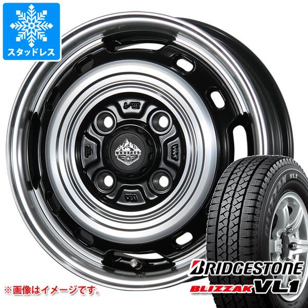 【タイヤ交換対象】エブリイバン DA17V用 スタッドレス ブリヂストン ブリザック VL1 145R12 8PR (145/80R12 86/84N相当) ランドフット XFG タイヤホイール4本セット