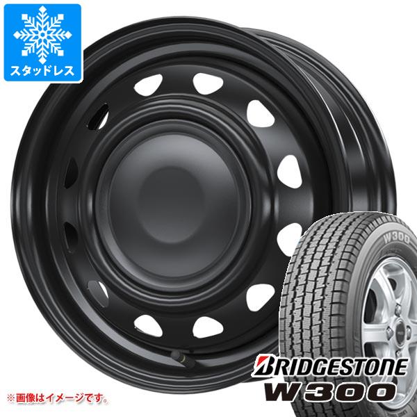 【タイヤ交換対象】スタッドレスタイヤ ブリヂストン W300 145/80R12 80/78N (145R12 6PR相当) ＆ ネオキャロ 3.5-12 タイヤホイール4本セット145/80-12 BRIDGESTONE W300