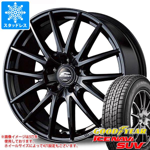 【タイヤ交換対象】スタッドレスタイヤ グッドイヤー アイスナビ SUV 215/70R16 100Q ＆ シュナイダー SQ27 6.5-16 タイヤホイール4本セット215/70-16 GOODYEAR ICE NAVI SUV