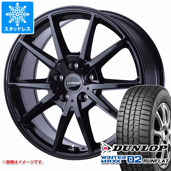 【タイヤ交換対象】MINI クロスオーバー F60用 スタッドレス ダンロップ ウインターマックス02 DSST WM02 225/50RF18 95Q ランフラット ユーロデザイン スウィンドン タイヤホイール4本セット