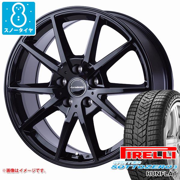 【タイヤ交換対象】MINI クラブマン F54用 スノータイヤ ピレリ ウィンター ソットゼロ3 225/45R17 91H ランフラット ★ BMW承認 ユーロデザイン スウィンドン タイヤホイール4本セット