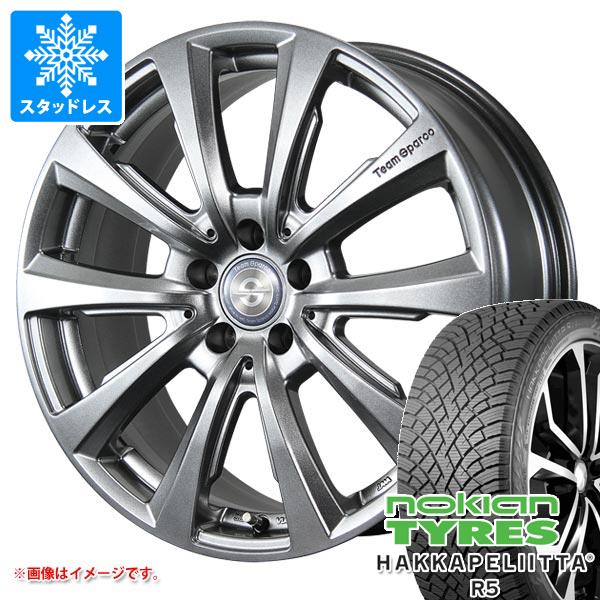 【タイヤ交換対象】ランドローバー ディスカバリースポーツ LC系用 スタッドレス ノキアン ハッカペリッタ R5 SUV 235/55R19 105R XL チームスパルコ ヴァローザ ver.02 タイヤホイール4本セット